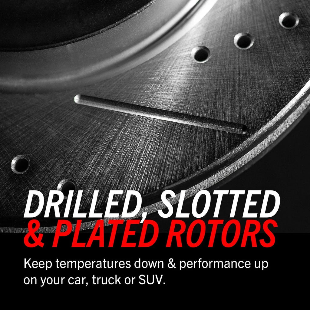 Rear Drilled & Slotted Ceramic Brake Kit R740