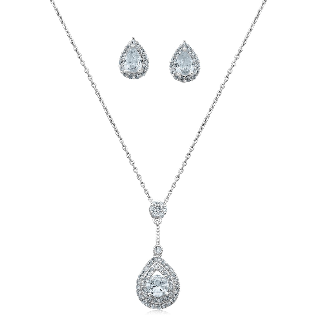 Teardrop Pendant and Matching Earring Set Z510330