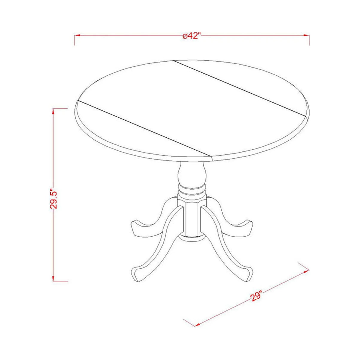 5 Pc Kitchen Table Set with 4 Chairs T534