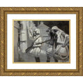 14x12 Gold Ornate Wood Frame Double Matted Art Print K825503