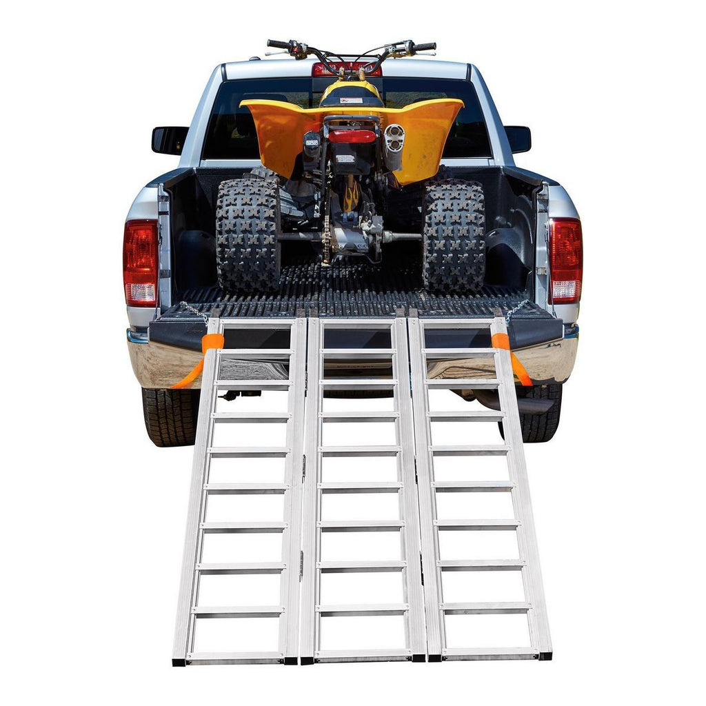 1500 lb. Capacity 45 in. x 69 in. Tri-Fold Aluminum Loading Ramp F982