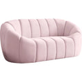 Pink Velvet Loveseat Q3770