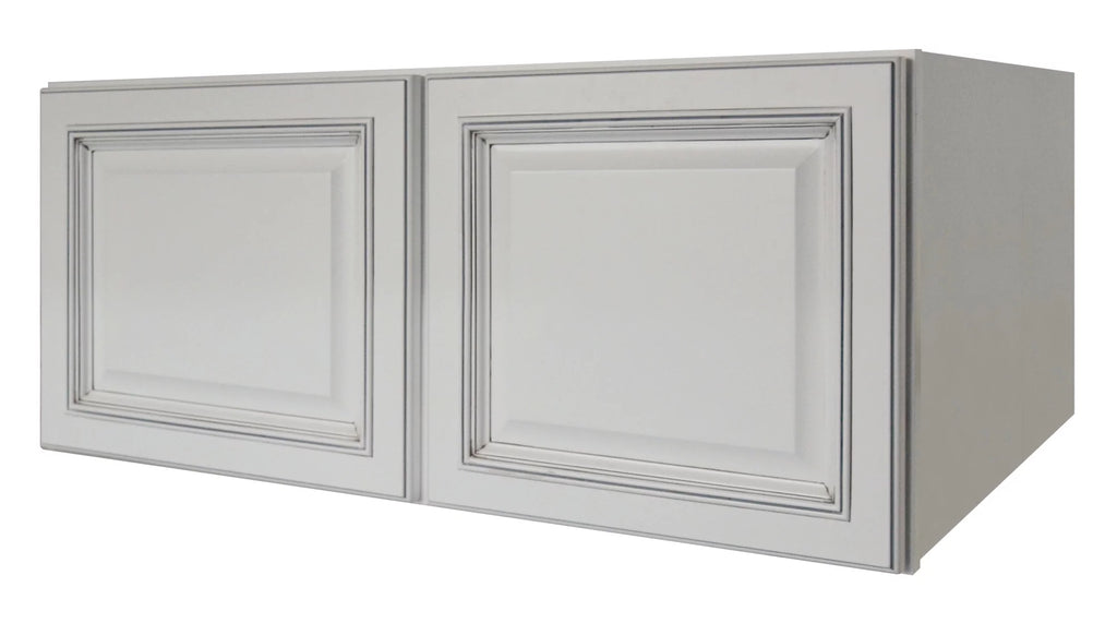 White 36" Wide 15" High Double Door Bridge Cabinet C31688