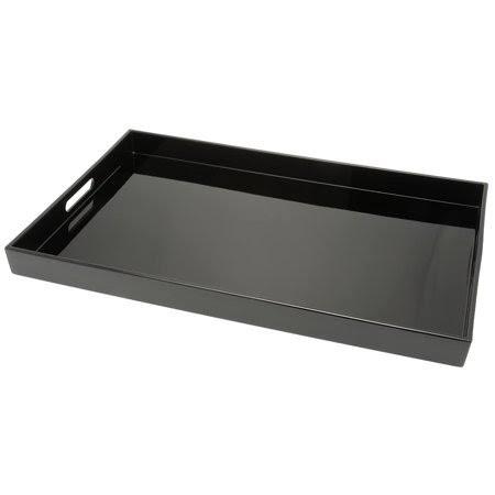 Black Rectangular Lacquer Serving Tray E913