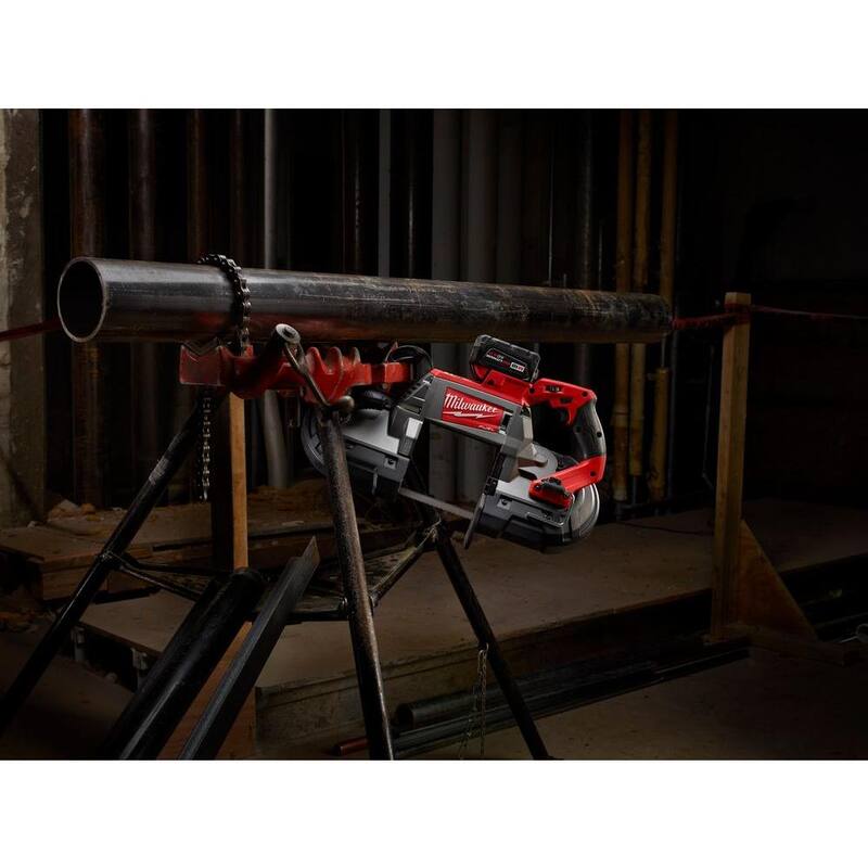 18-V Lithium-Ion Brushless Cordless Deep Cut Band Saw with Two 5.0Ah Batteries C145777