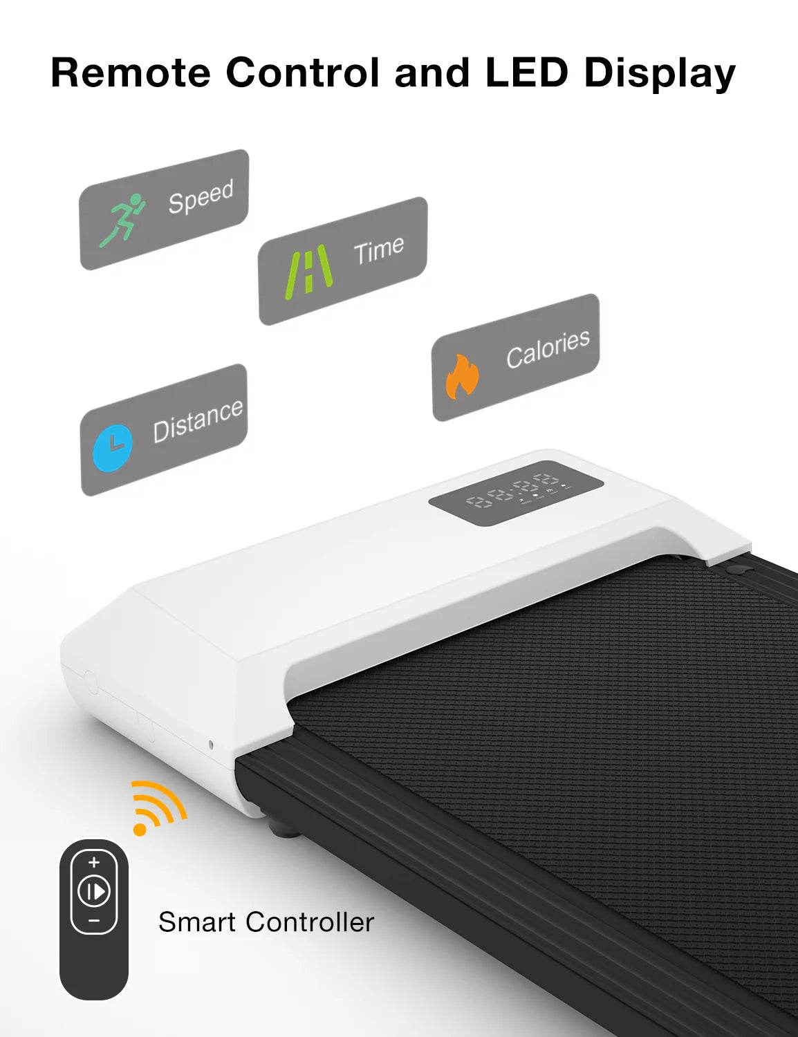 2.5Hp Walking Pad Under Desk Treadmill with Remote Control and LED Display Z144