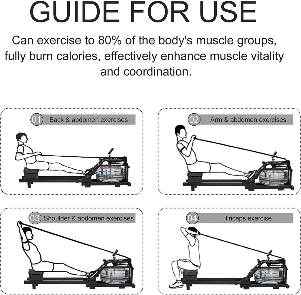 Rowing Machine with LCD Monitor, 330 lbs Weight Capacity, Adjustable R3758