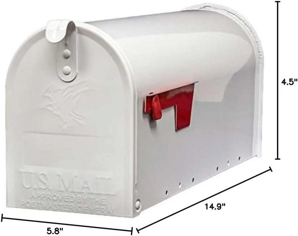 White Locking Mailbox D962