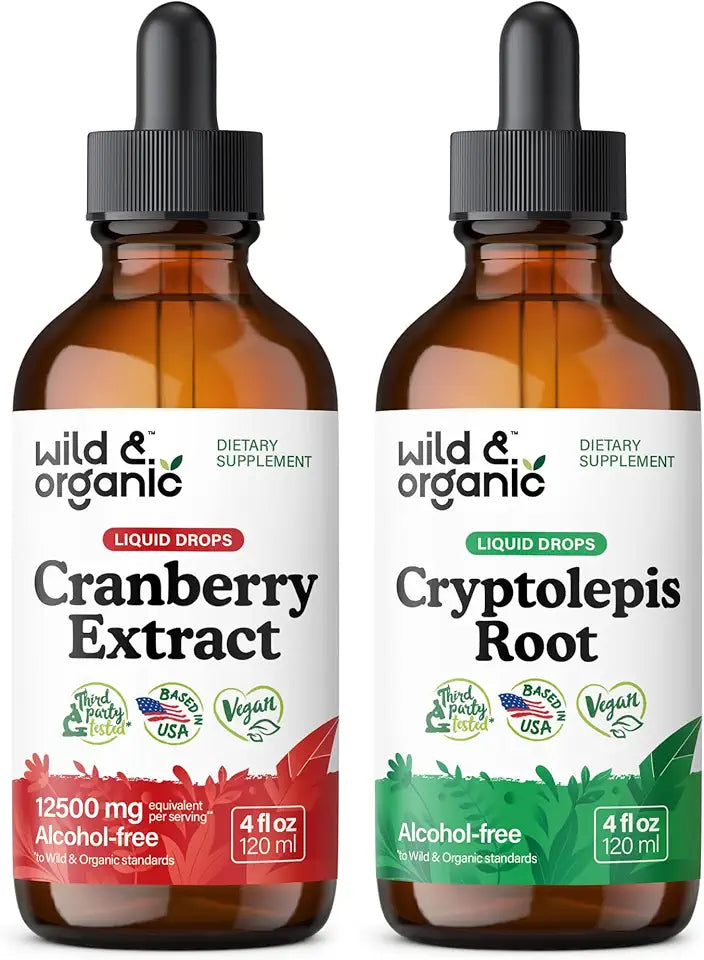 Cranberry Extract Tincture 4 fl oz & Cryptolepis Root Tincture 4 fl oz K27360