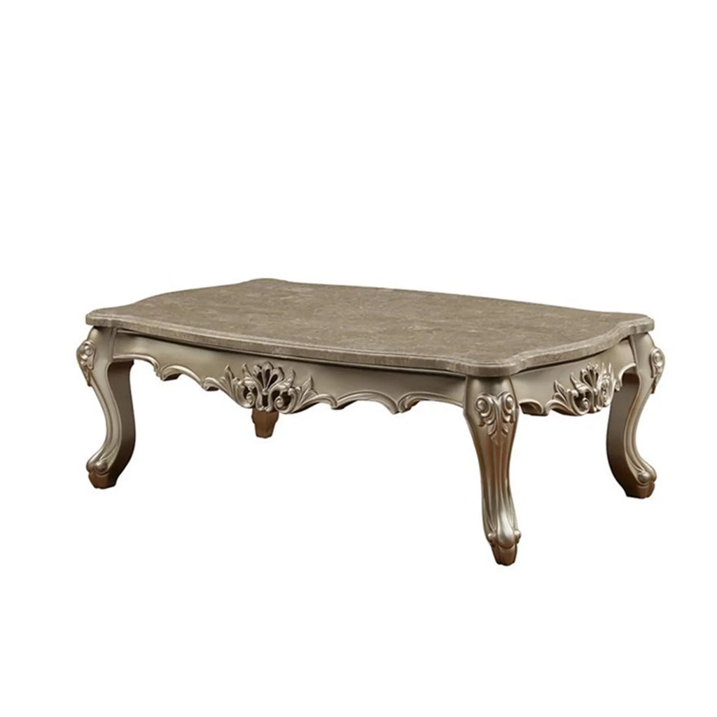 Marble Top Wooden Coffee Table L11729