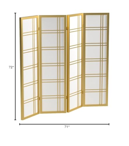 4 Panel Gold Room Divider Screen T13353