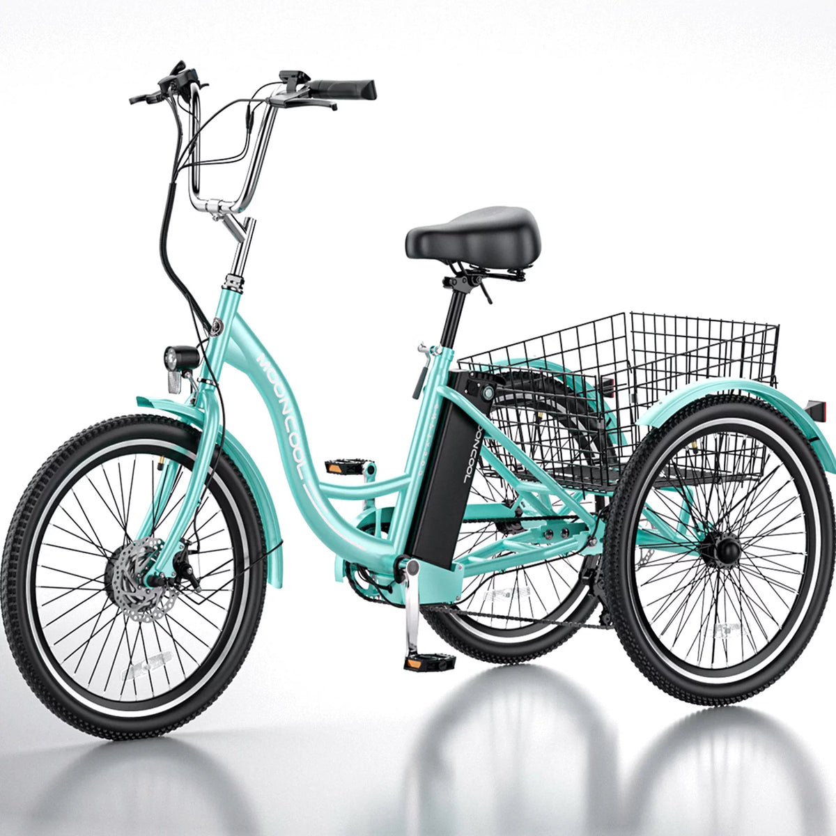 Electric Tricycle 3 Wheel 350W 36V 10.4AH 24" Adults with Basket R56277