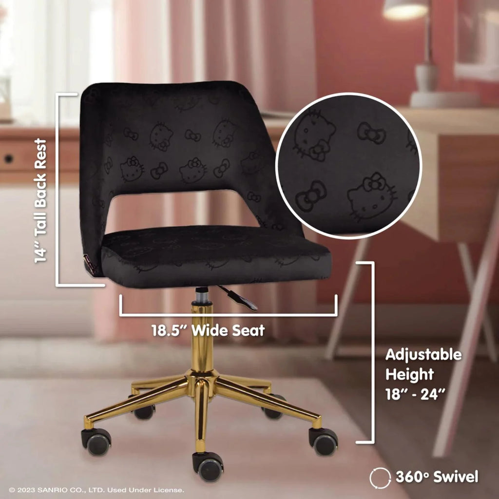 White Velvet Swivel Vanity Chair with Wheels B3517