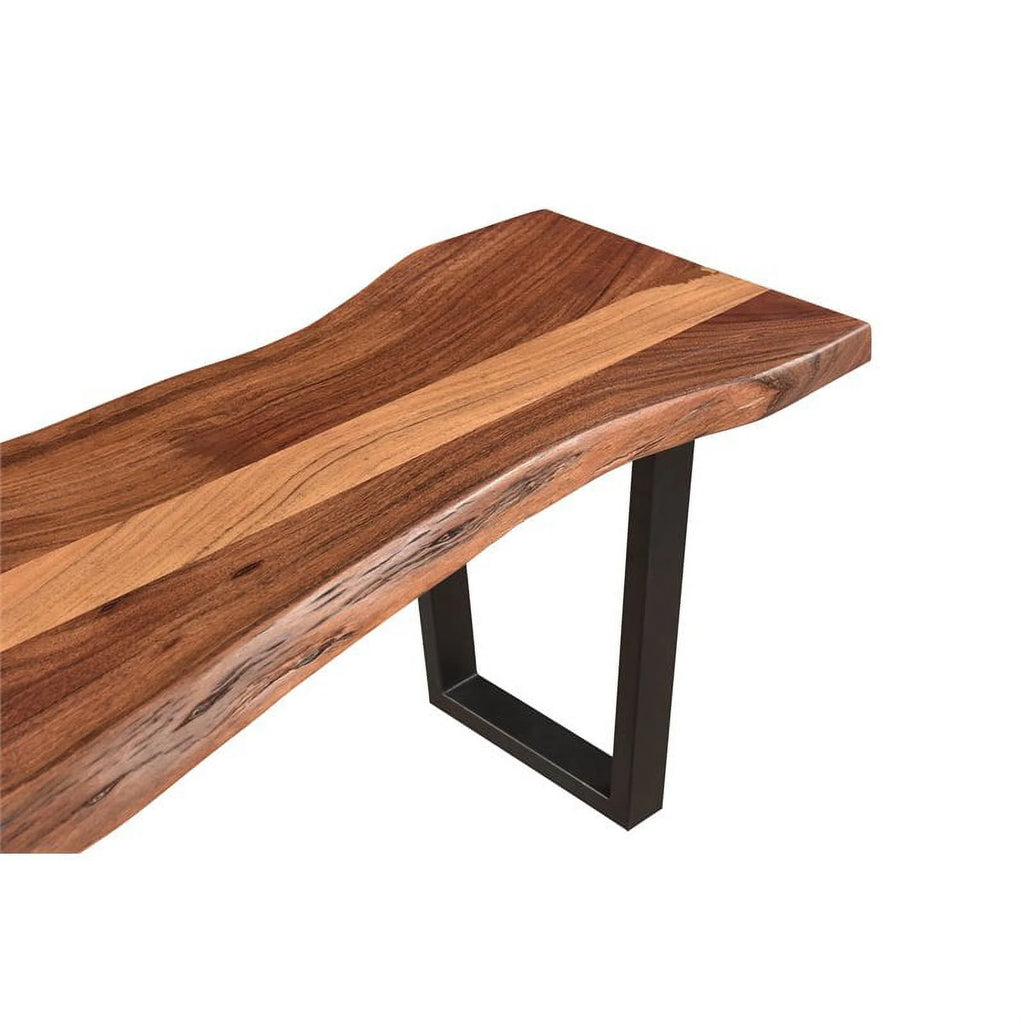 66" Live Edge Solid Wood Dining Bench Y6617