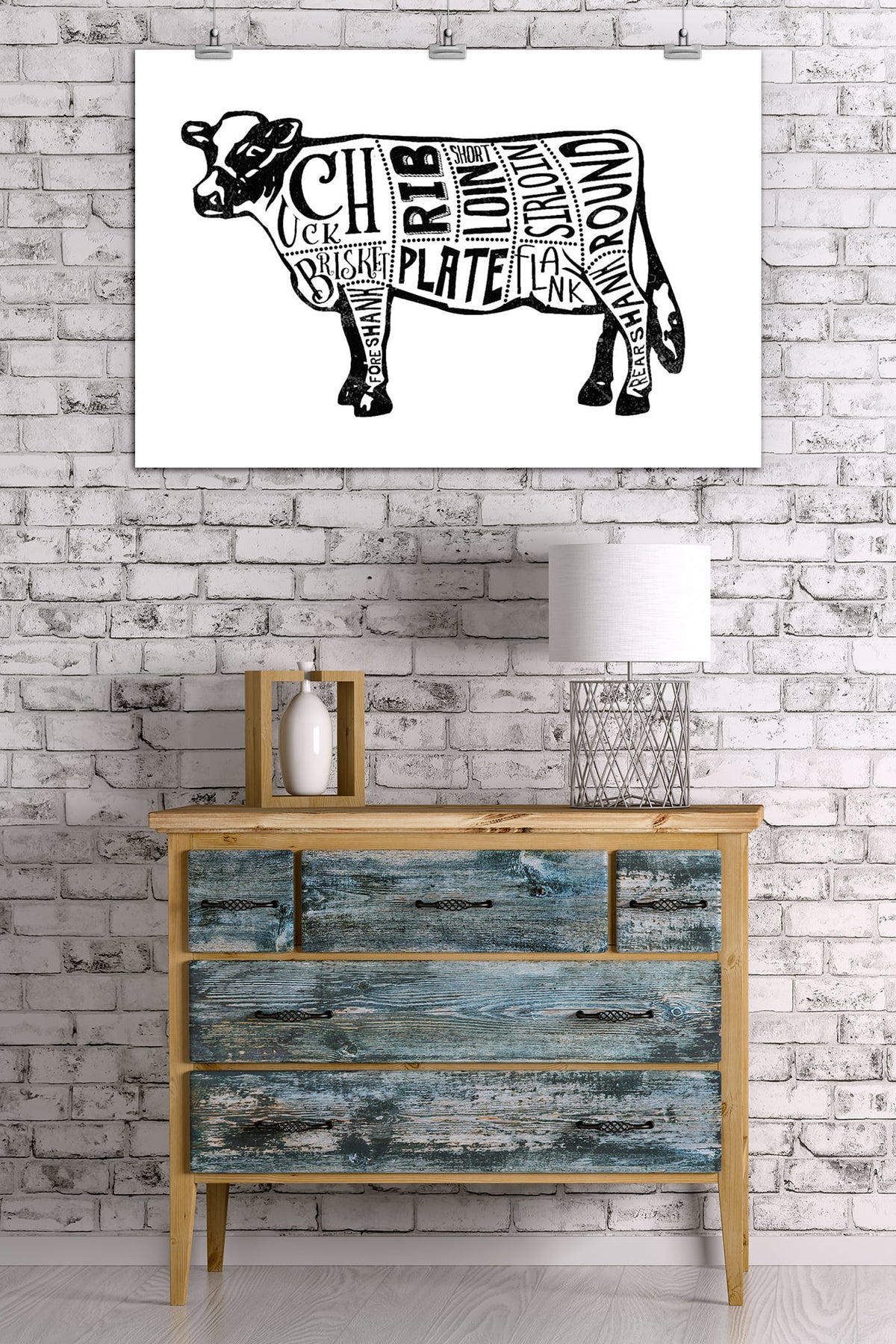 Butchers Block Meat Cuts F2248