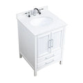 24 in. White Bath Vanity with Cultured Marble Top and White Basin L250958