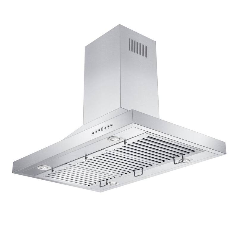 36 in. 400 CFM Ducted Island Mount Range Hood Stainless Steel N896