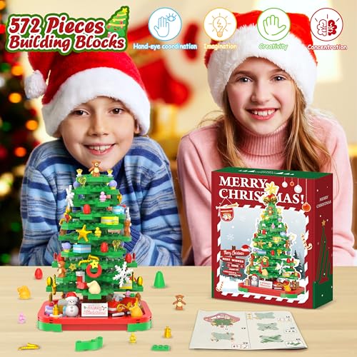Christmas Tree Building Blocks Kit with Lights N517789