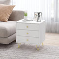 White Wood 3 Drawer Nightstand Bedside Table R2413