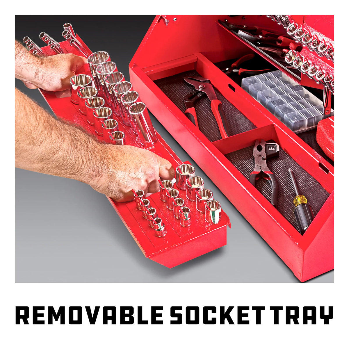 26 Inch Portable Slant Front Toolbox T85806