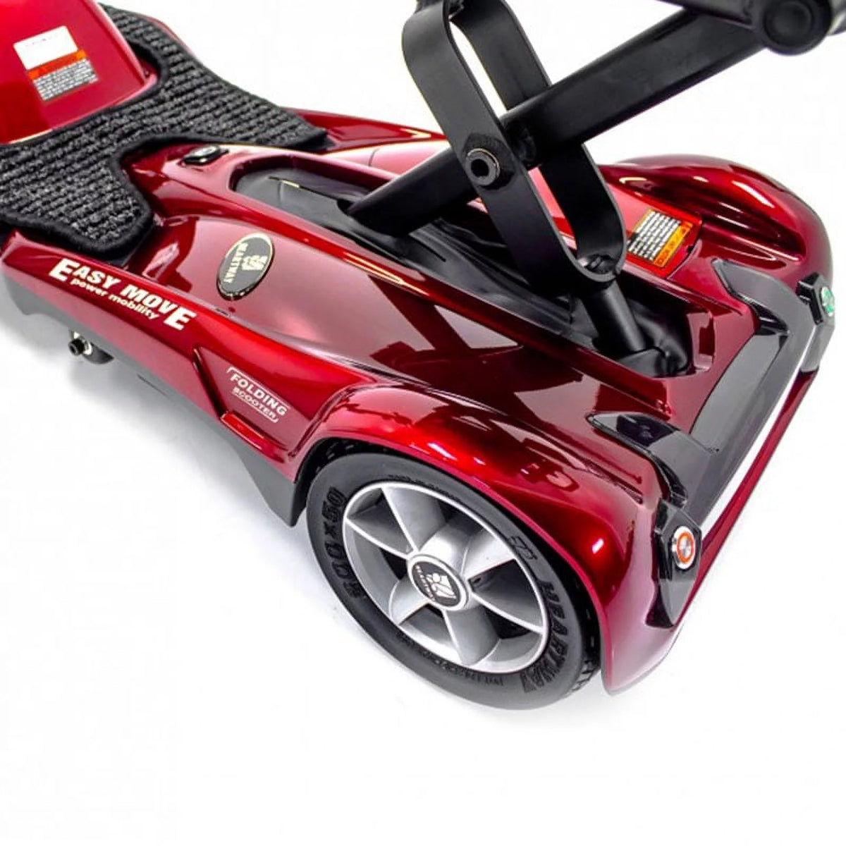 Burgundy Red Automatic Folding Mobility Scooter G4989