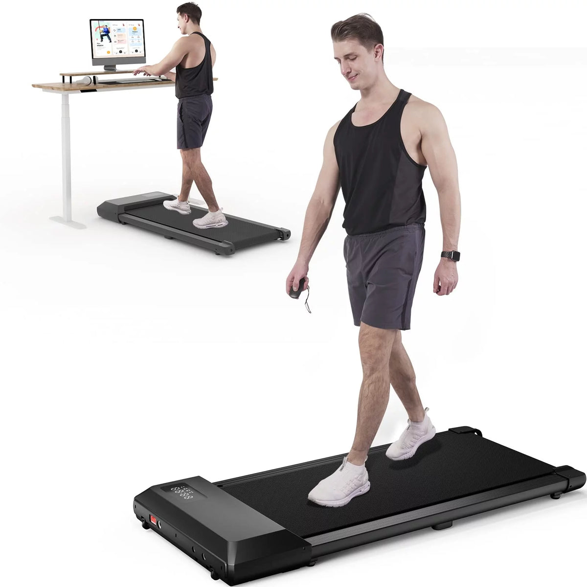 2.5Hp Walking Pad Under Desk Treadmill with Remote Control and LED Display Z144