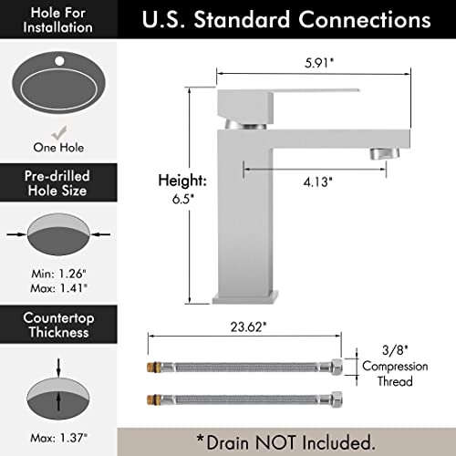 Black Vessel Sink Faucet with Sink Drain X695