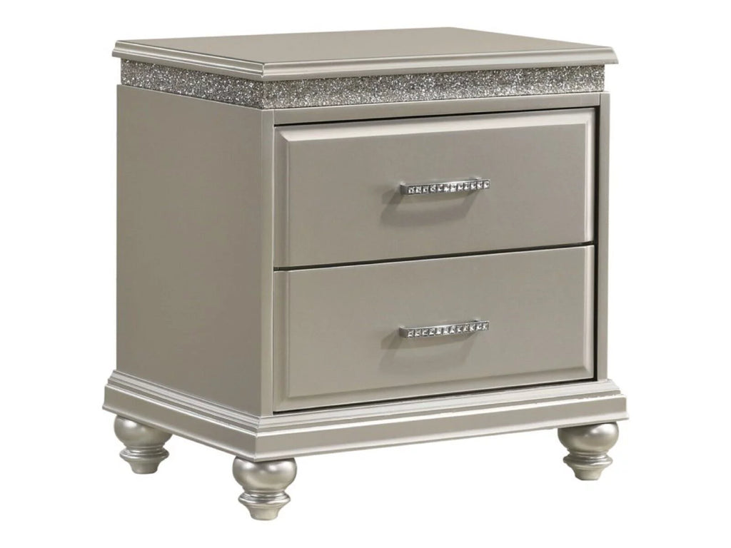 King Panel Bed Dresser Mirror Nightstand Chest Wooden Bedroom Furniture Set Z977