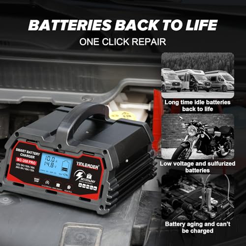 40A 12V/24V Lead Acid LiFePO4 Automatic Battery Charger Y8565