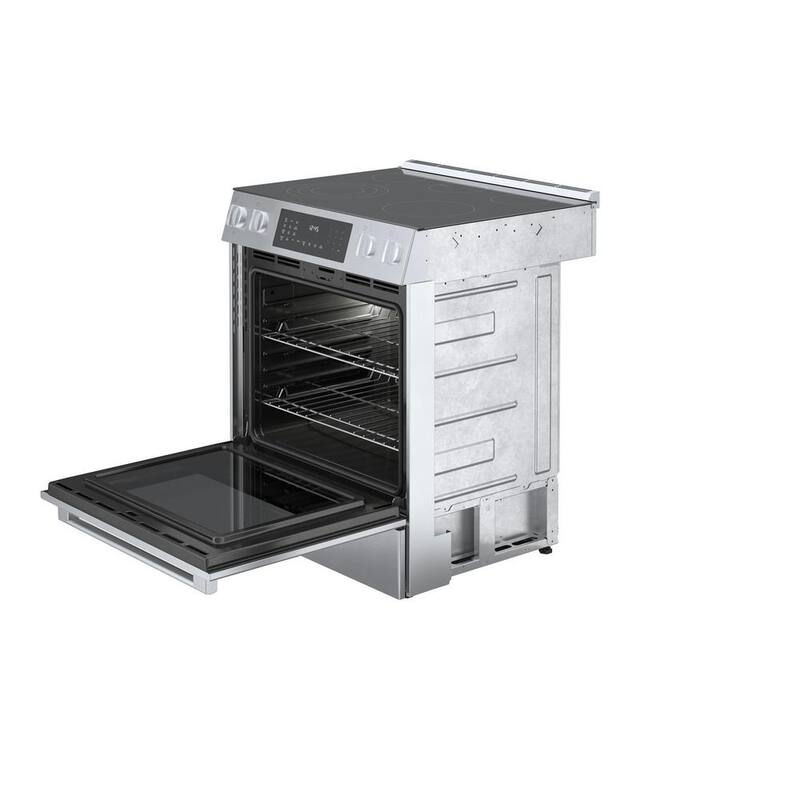 30 in. 4.6 cu. ft. Slide-In Electric Range with Self Cleaning Convection Oven in Stainless Steel J530058