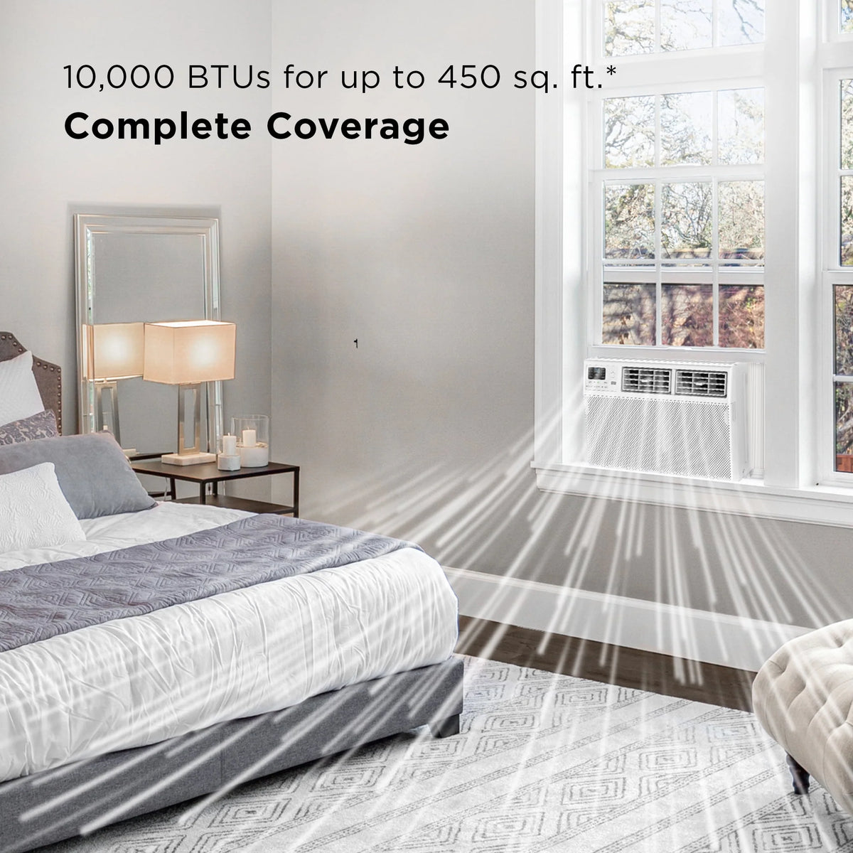 10,000 BTU Smart Window Air Conditioner, White Q60423