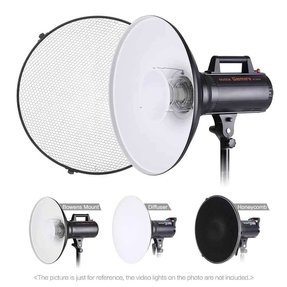 41cm 16 Inch Speedlite Strobe Diffuser Beauty Dish Lampshade Bowens Mount with Reflector Honeycomb Soft Cloth R72919