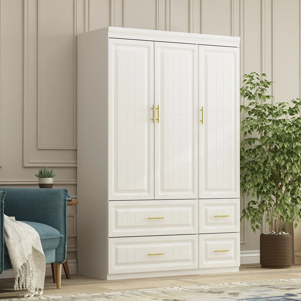 Wooden Wardrobe Armoire with Storage Cabinet R265