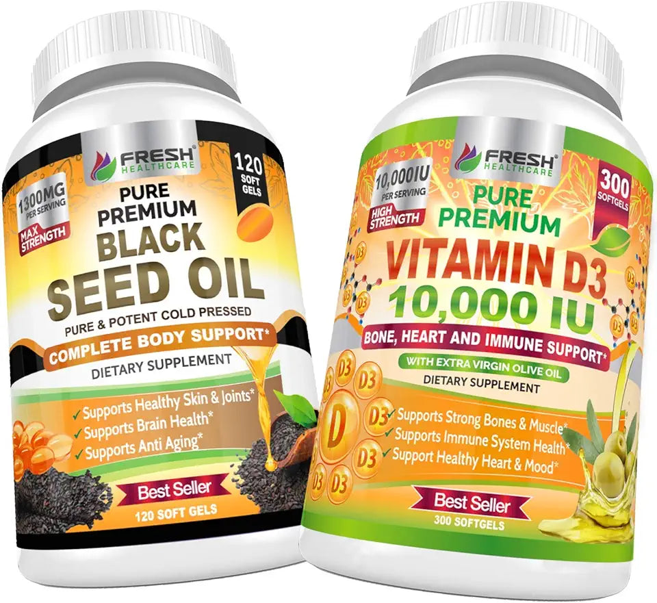 Black Seed Oil and Vitamin D3 10,000 IU Y168056