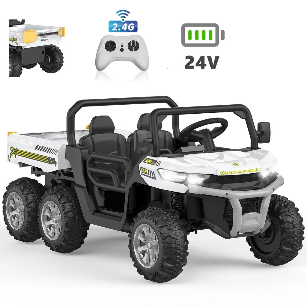 24V 6 Wheels Kids Electric Ride on Dump Truck with Trailer F383728