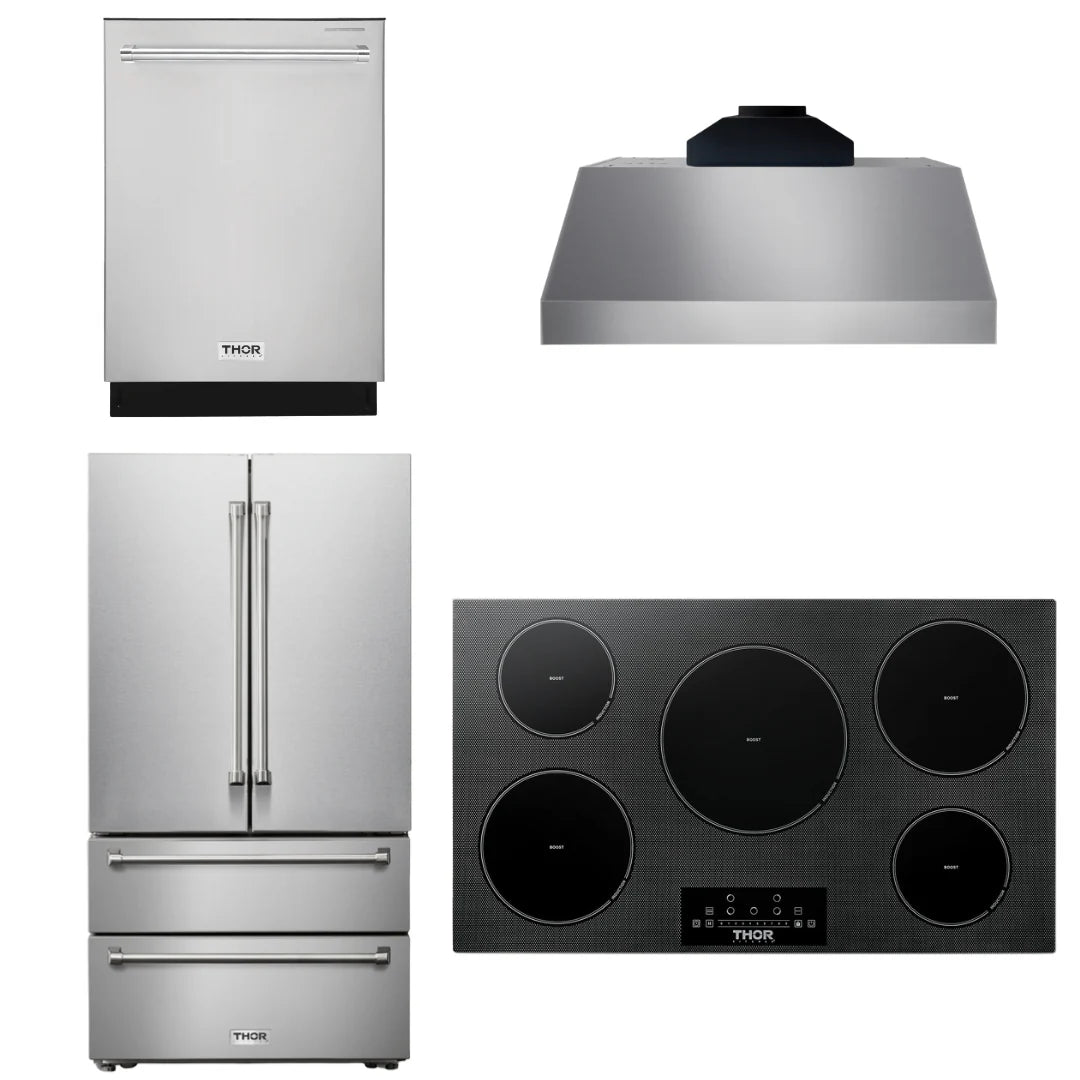 36 Induction Cooktop, Range Hood, Refrigerator, Dishwasher Z766974