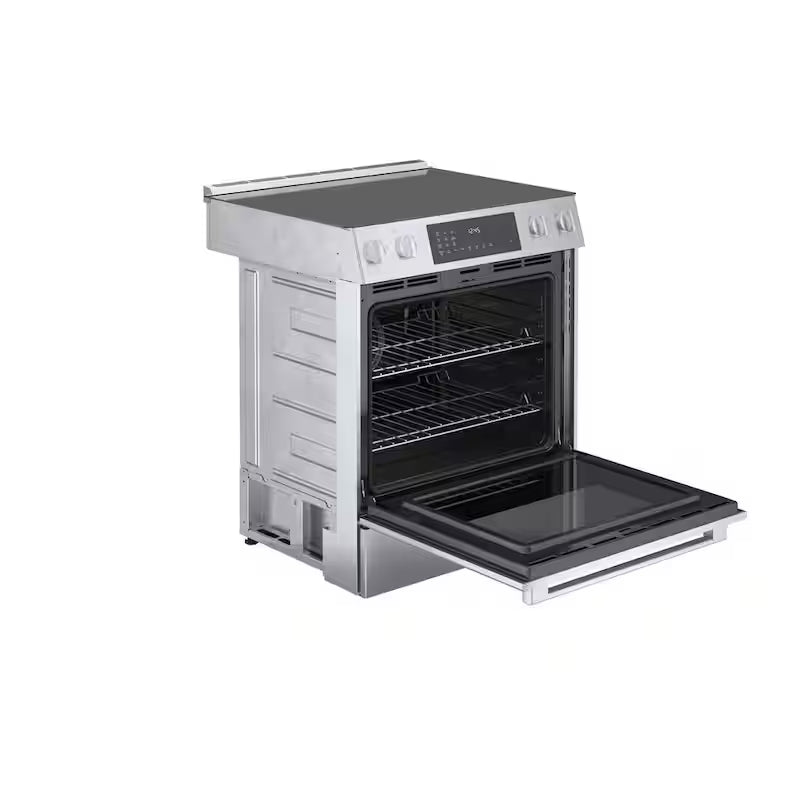 30 in. 4.6 cu. ft. Slide-In Electric Range with Self Cleaning Convection Oven in Stainless Steel J530058