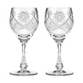 Set Of 2 Vintage Crystal Wine Goblets G9229