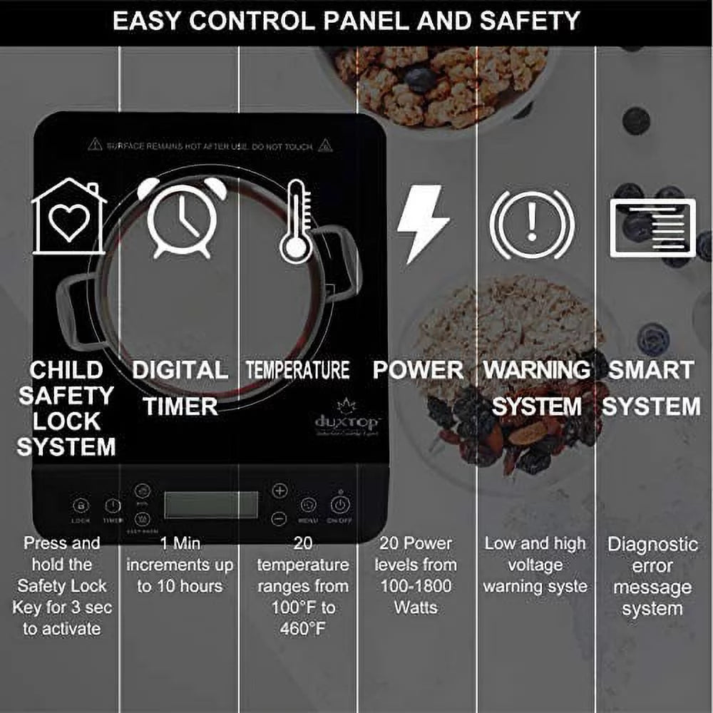 Portable Induction Cooktop 1800 Watts Black Q3525