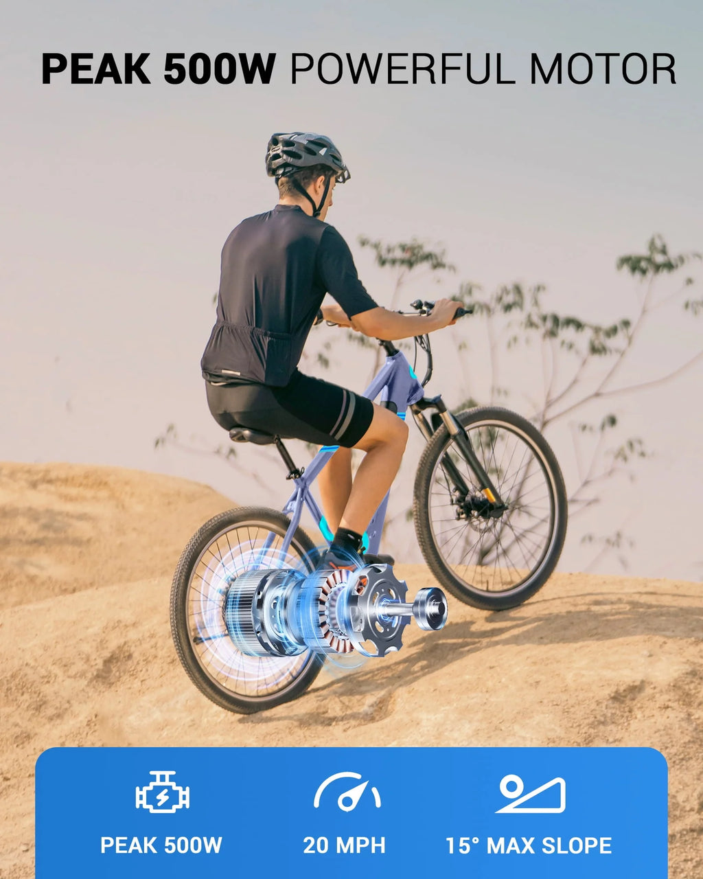 350W 26 Electric Mountain Bike with Removable Battery 7 Speed X757