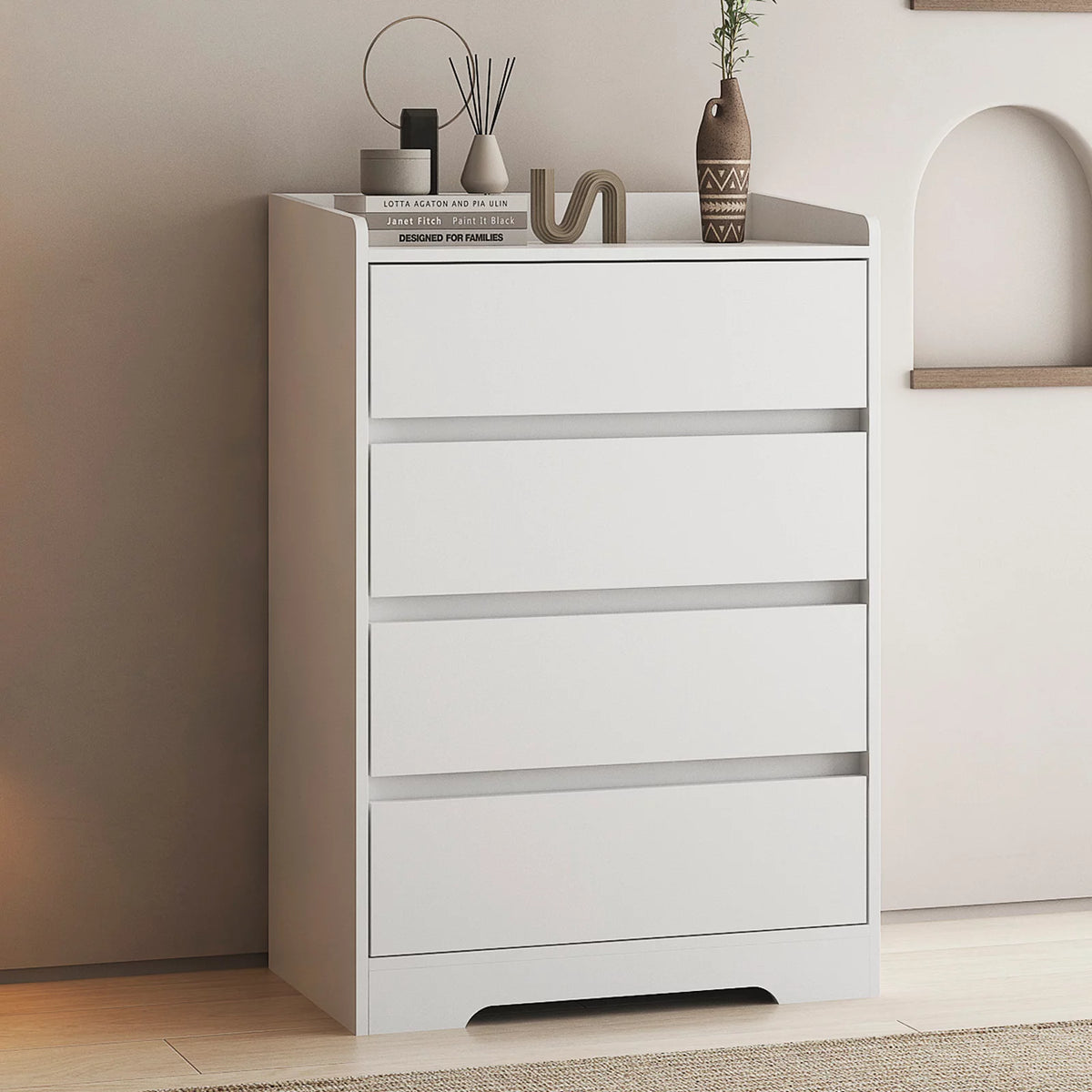 White 4 Drawer Dresser T669604