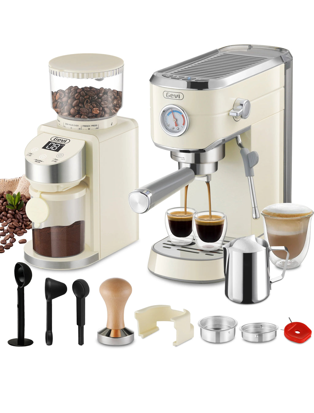 20 Bar Espresso Machine with Burr Coffee Grinder Z785196