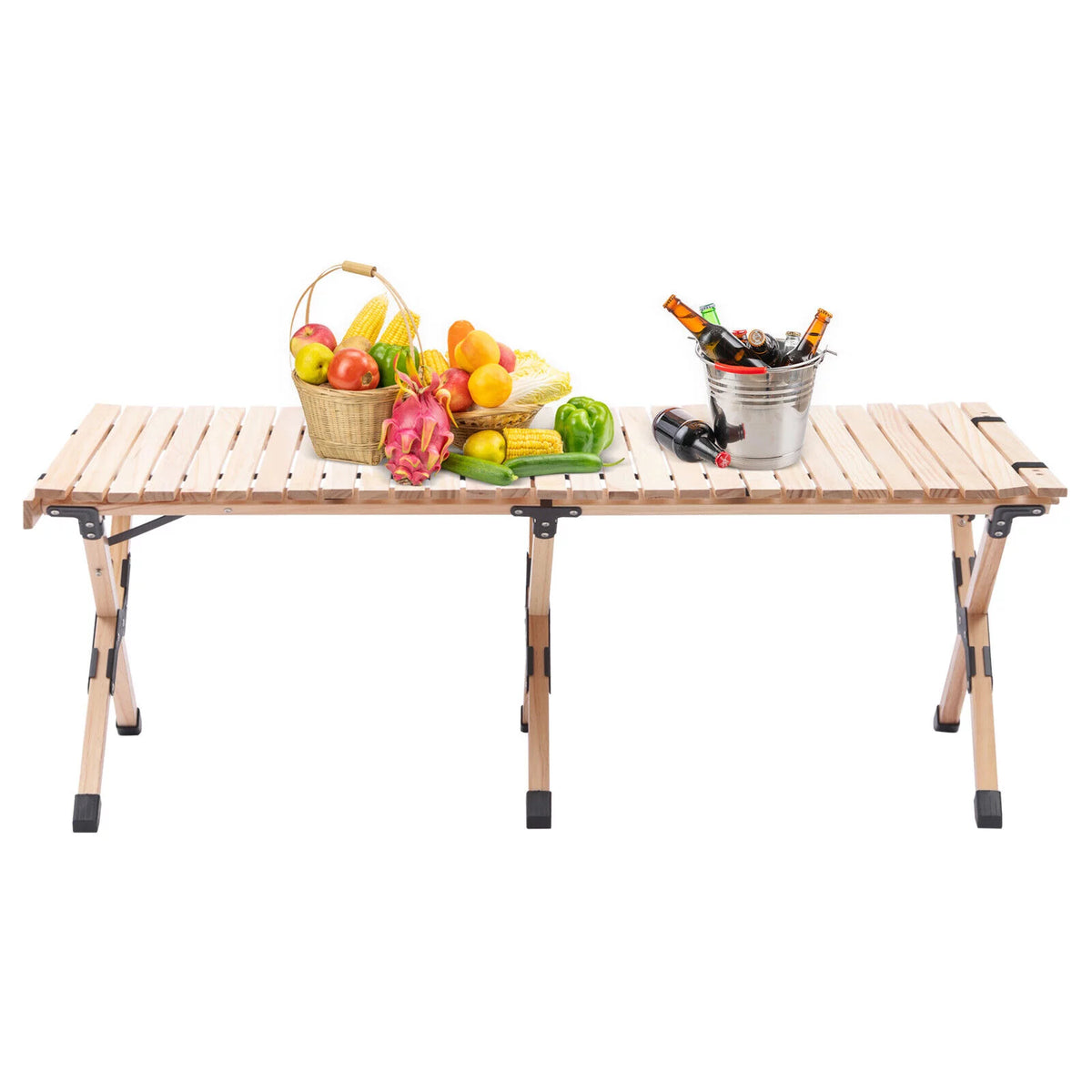 120*60cm Wooden Portable Folding Camping Table G689