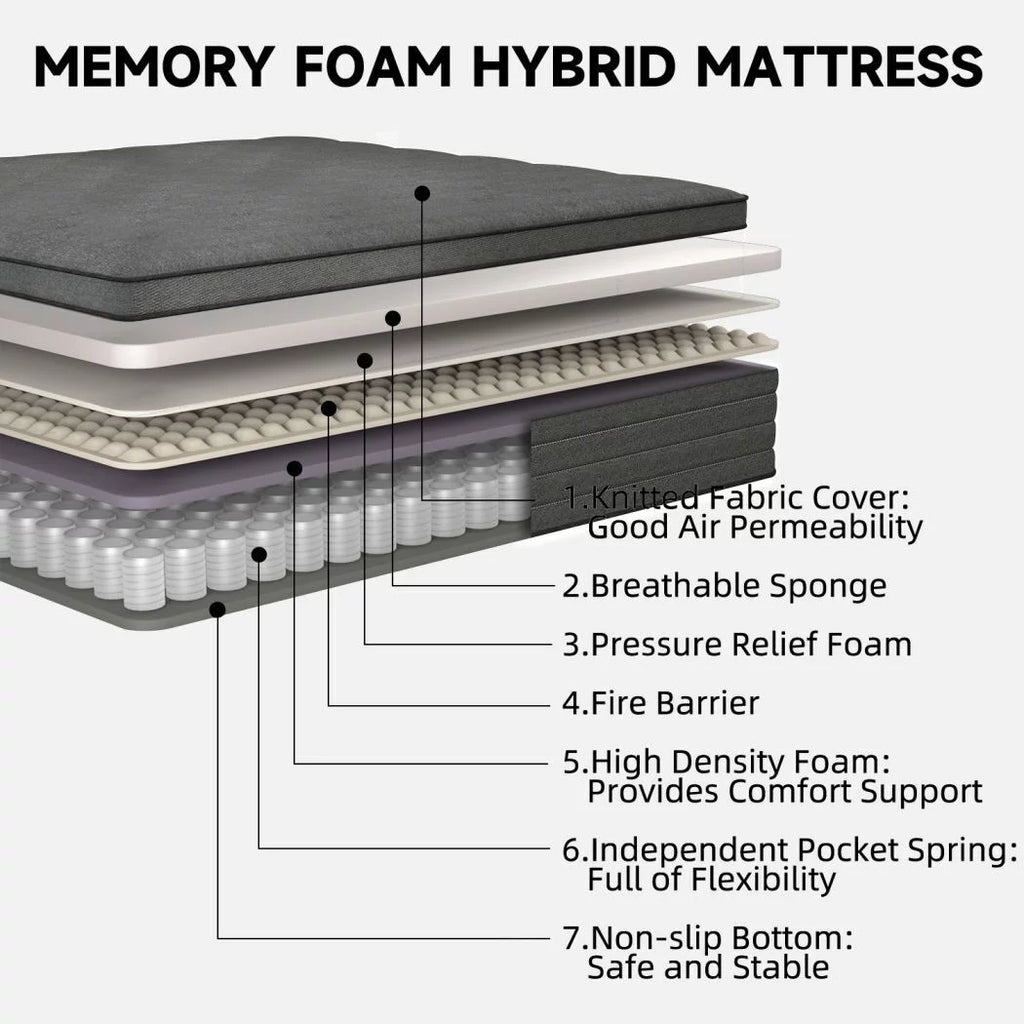 12 inch King Hybrid Mattress Medium Firm T80735