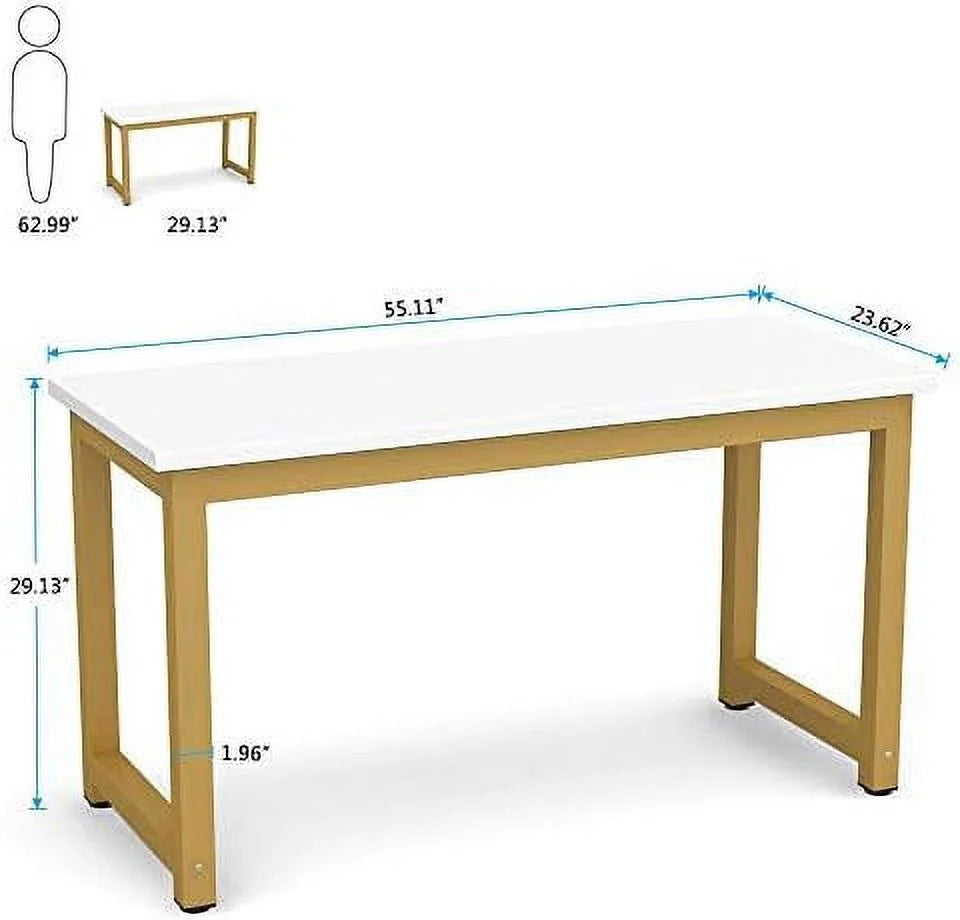 78.7 x 39.4 inch White Computer Desk P463609