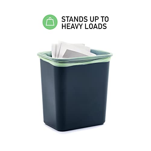 7 Gallon Space Saving Trash Wastebasket, Black (Pack of 12) Z872956