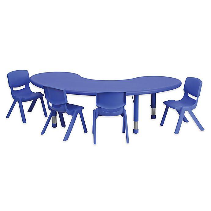 Blue Activity Table with 4 Stack Chairs M767407