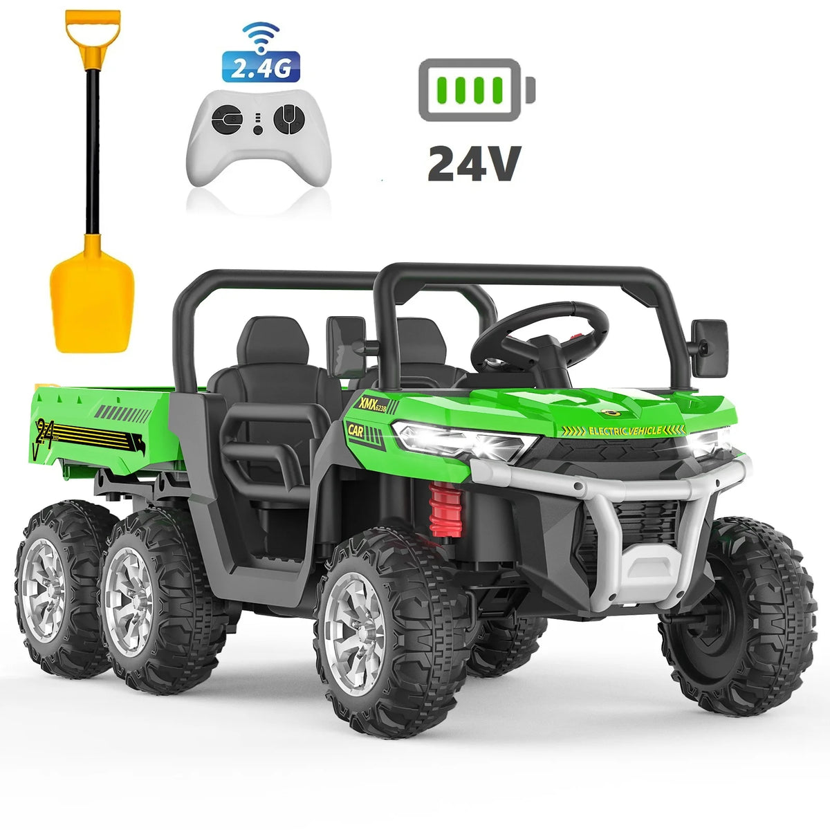 24V 6 Wheels Kids Electric Ride on Dump Truck with Trailer F383728