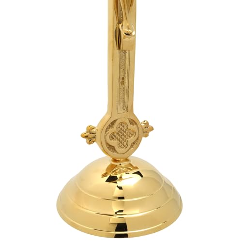 Brass Catholic Crucifix 12.5 by 7 Inches E71326