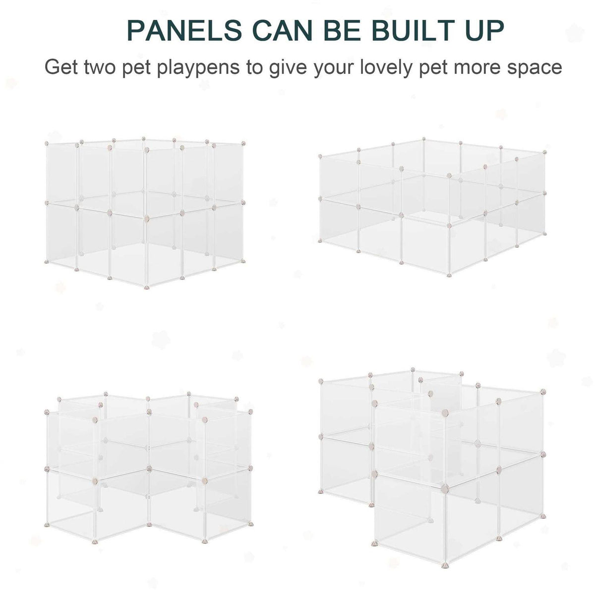 Portable Plastic Pet Playpen 12 Panels S396